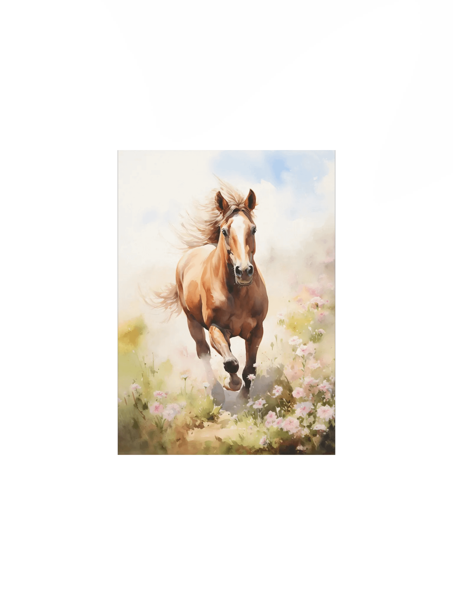 Watercolor Horse Galloping in the Fields product image (2)