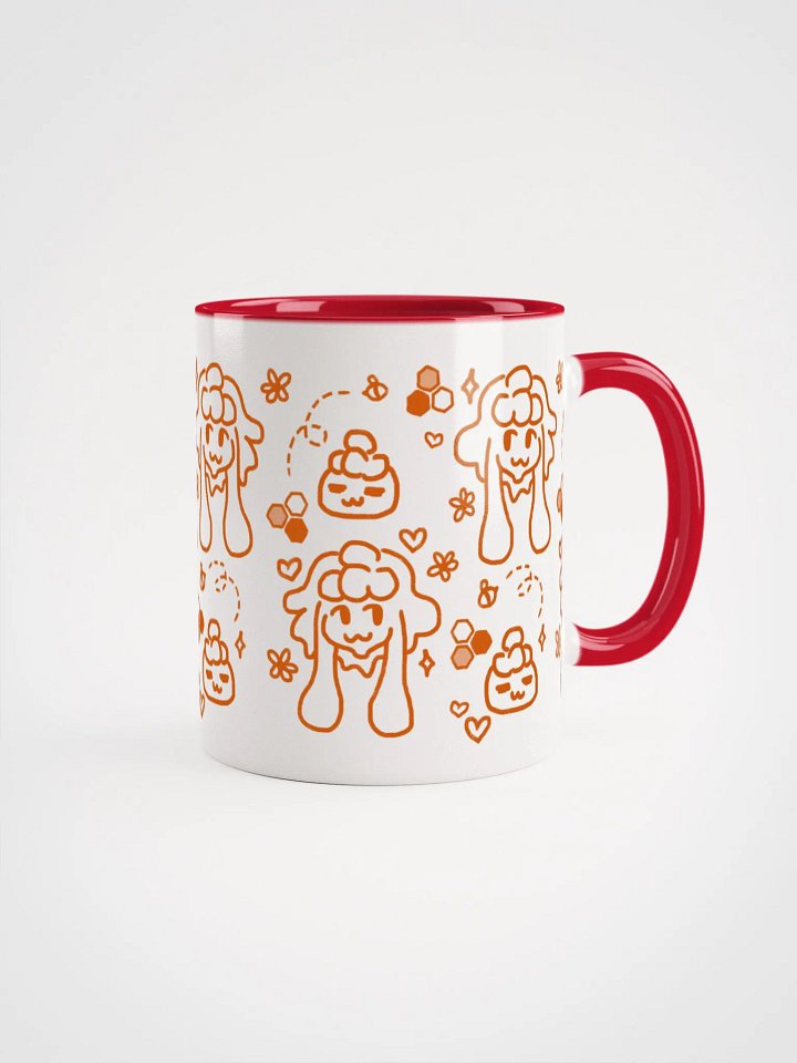ceramic honeyy mug - orange print product image (4)