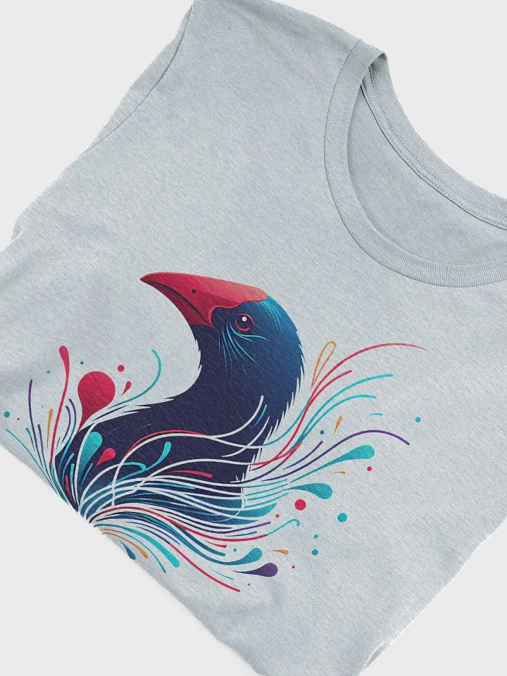Pūkeko T-Shirt, Artistic New Zealand Bird Tee, Abstract Wildlife Graphic, Nature-Inspired Animal Lover T-shirt product image (2)