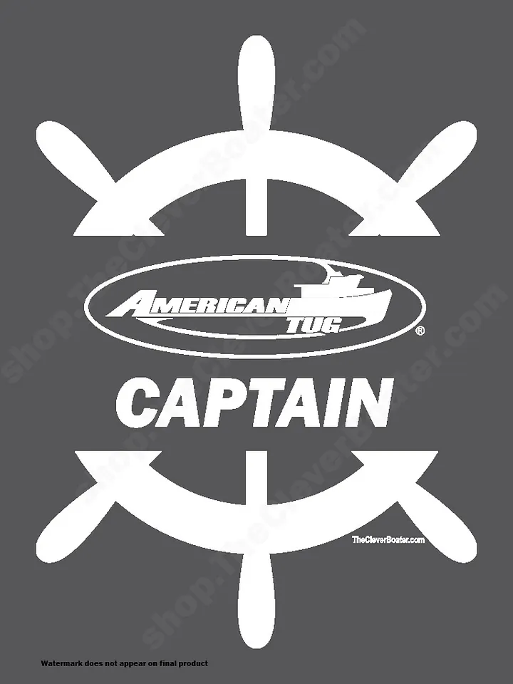 American Tug Captain - T-Shirt - Dark Shirt w/White Logo product image (2)