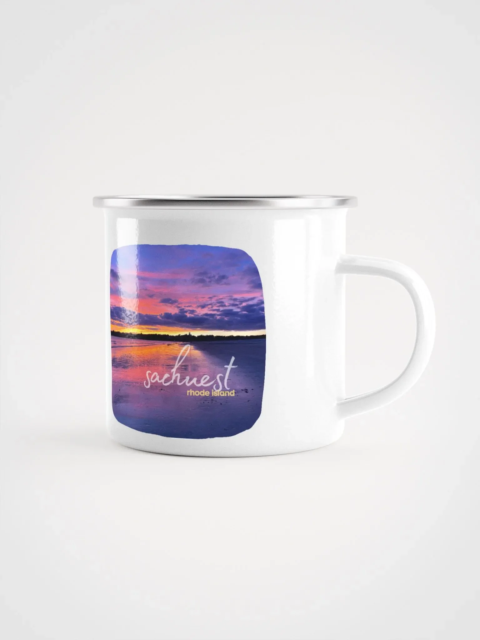 The Ocean State Series: Sachuest Sunset Enamel Mug product image (3)