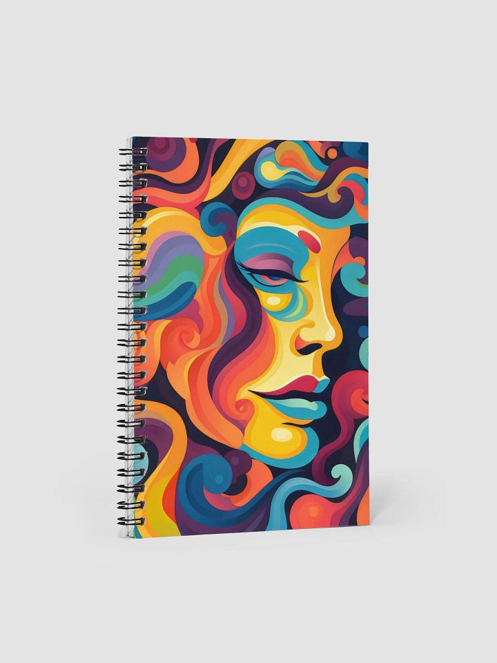 Vibrant Whirl of Emotions Psychedelic Profile Spiral Notebook product image (1)