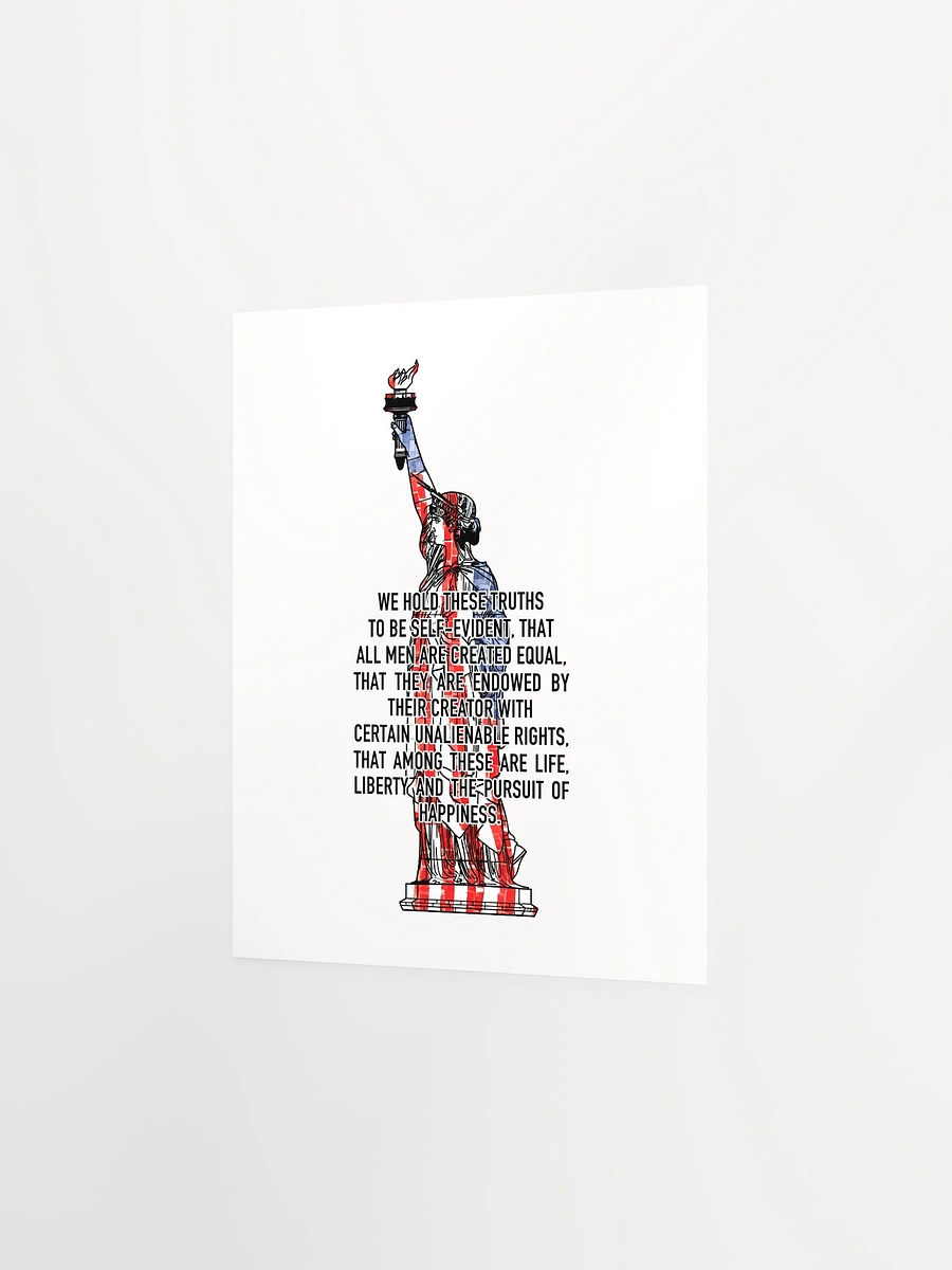 Lady Liberty + Declaration Of Independence - Red + White + Blue - Print product image (8)