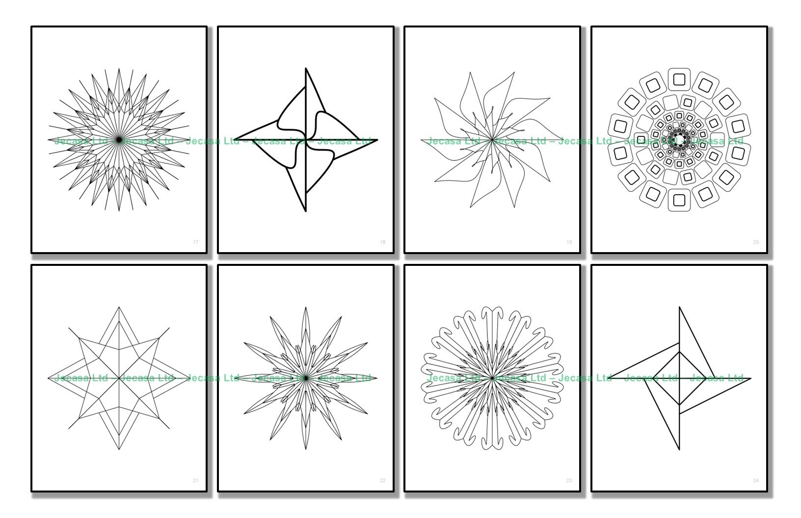 100 Geometric Mandala Coloring Pages | PDF | Digital File | Series GM2025 Vol. 7 product image (5)