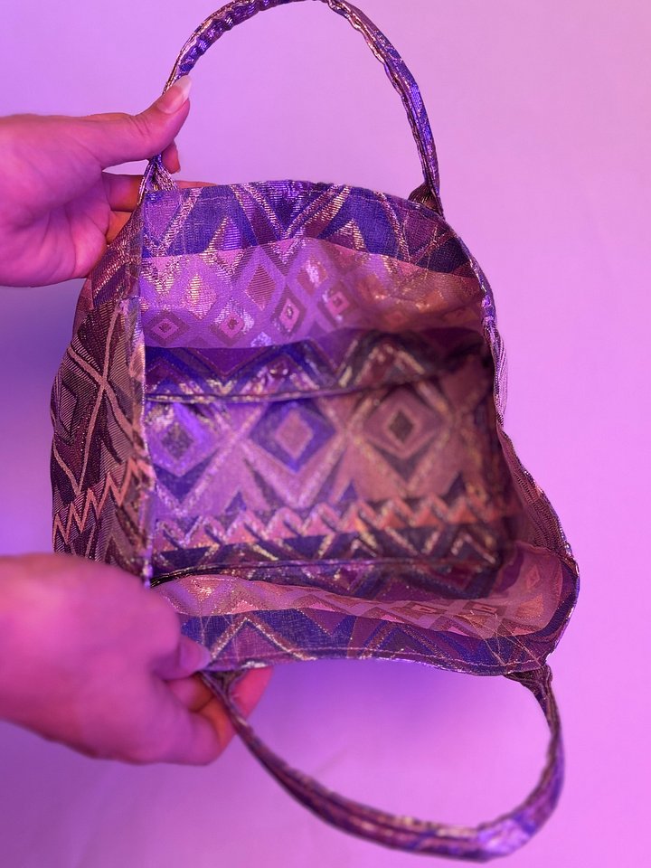 Small Handbag (Purple and Pink Metallic Diamonds) product image (2)