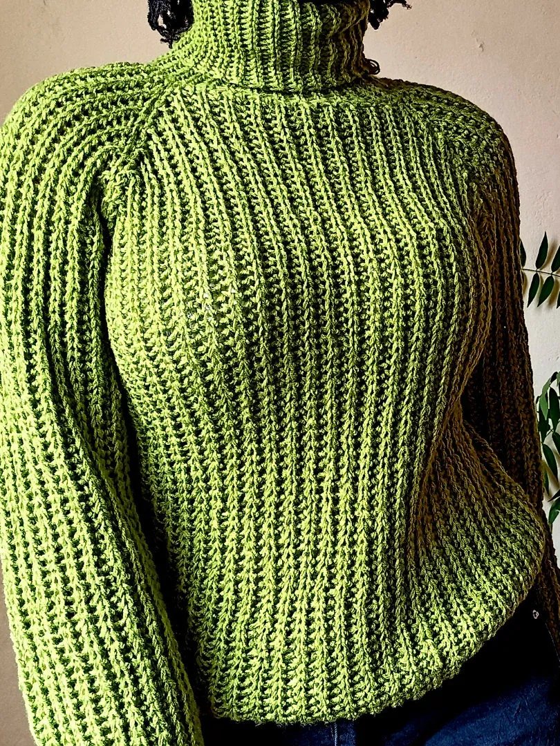 Turtleneck Crochet Sweater Pattern product image (1)