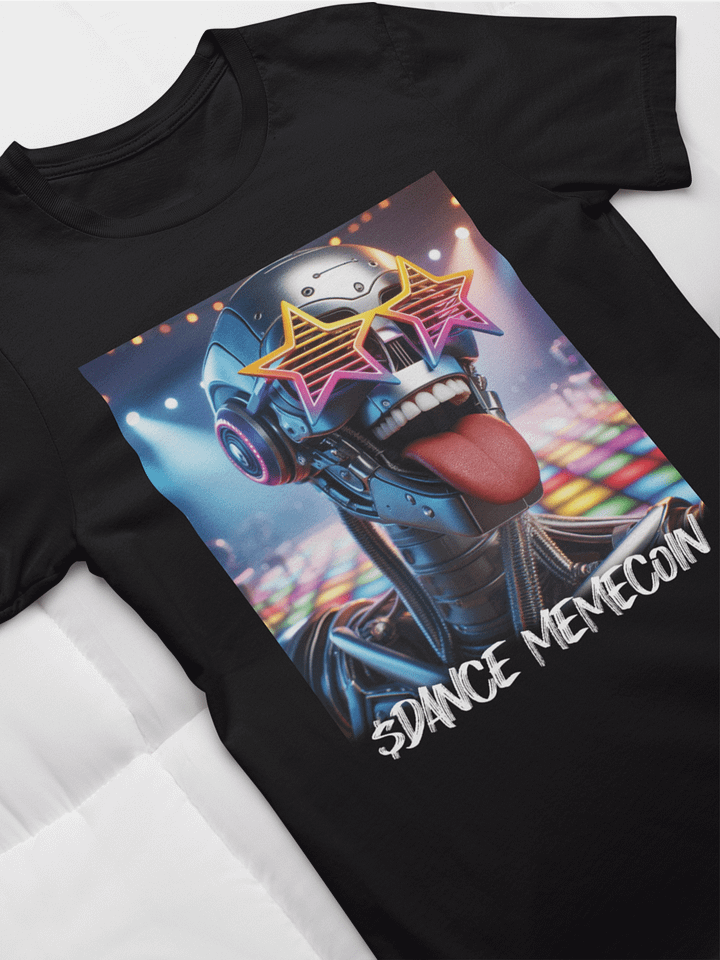 ROCKI ROBOT - DANCE MEMECOIN - PREMIUM TEE - BLACK product image (1)