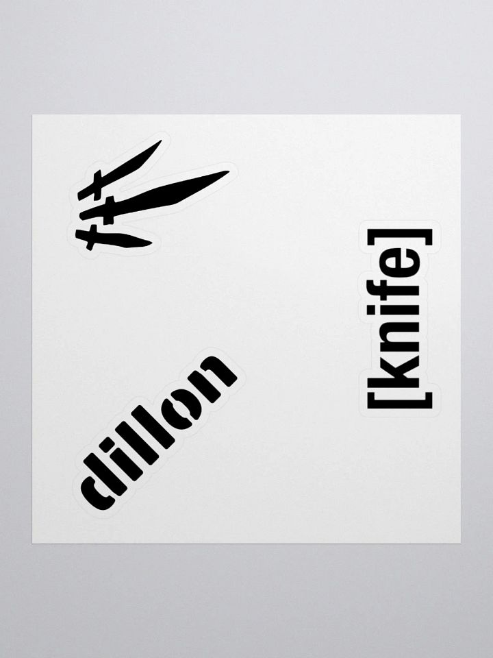 [knife] , triblade and dillon sticker product image (2)