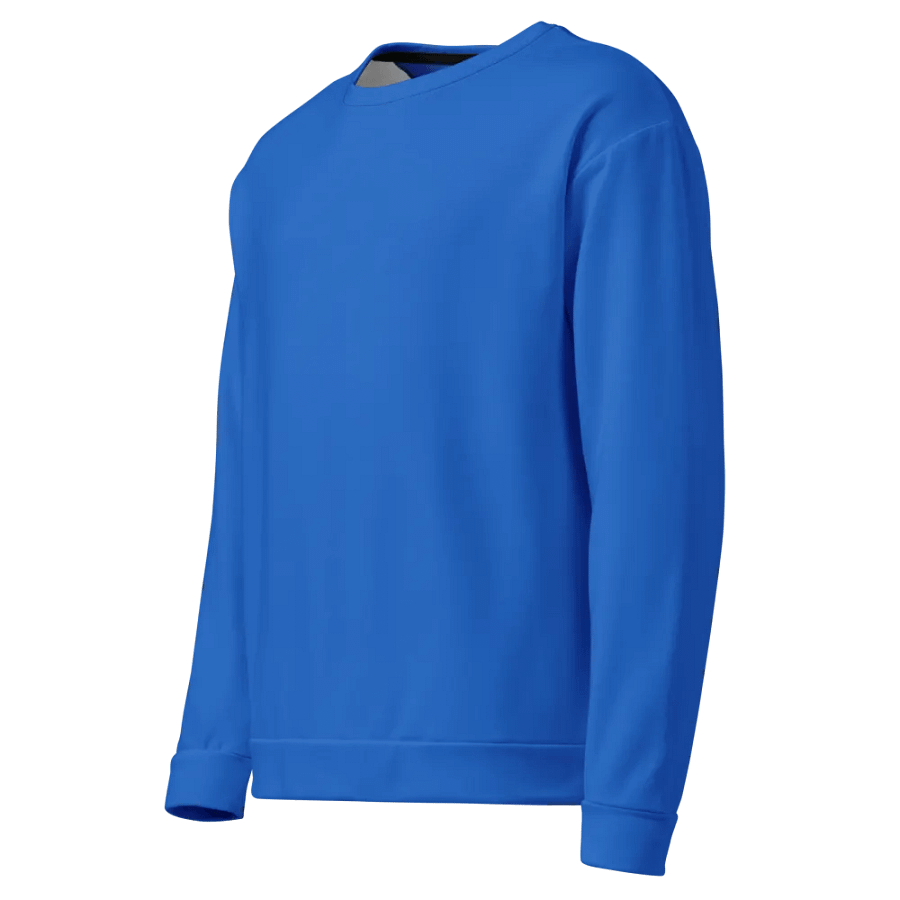 Plain Cobalt Blue Light Summer Unisex Recycled Polyester Heavyweight Premium Sweatshirt by Treasure Pie product image (3)