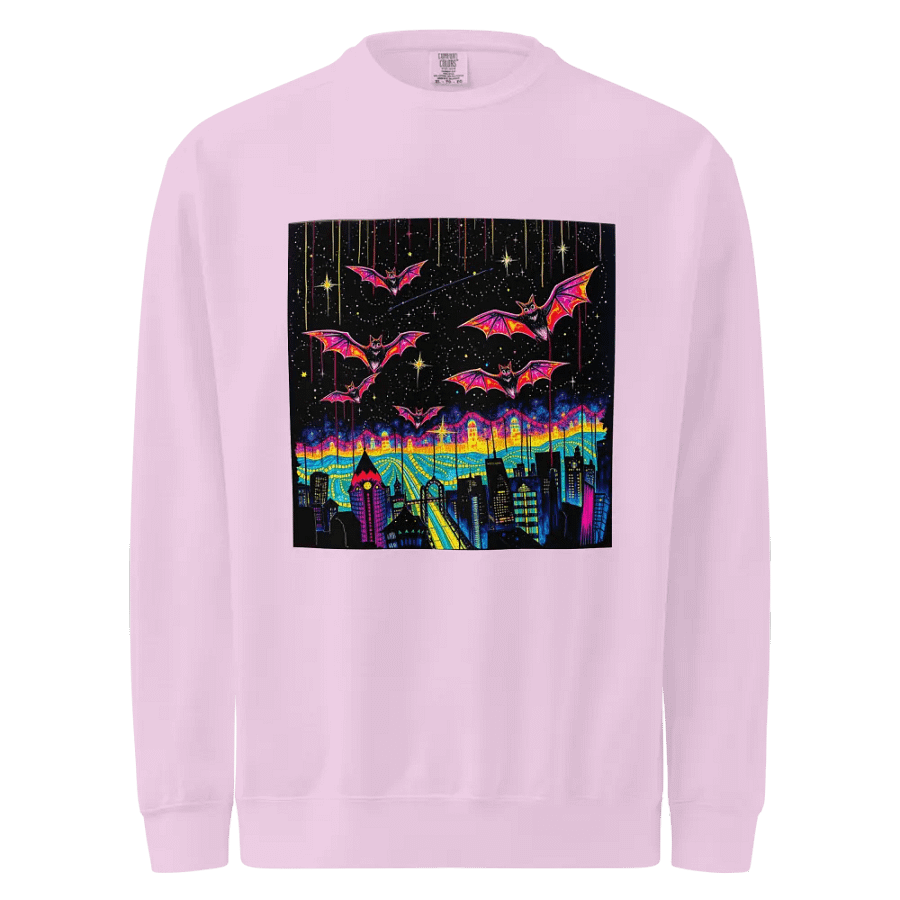 Neon Night Sky Bat Flight Sweatshirt product image (1)