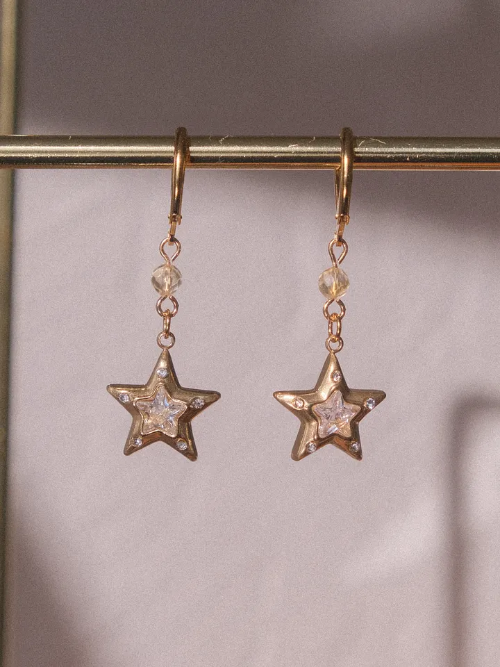 Glistening star - Citrine earrings product image (1)
