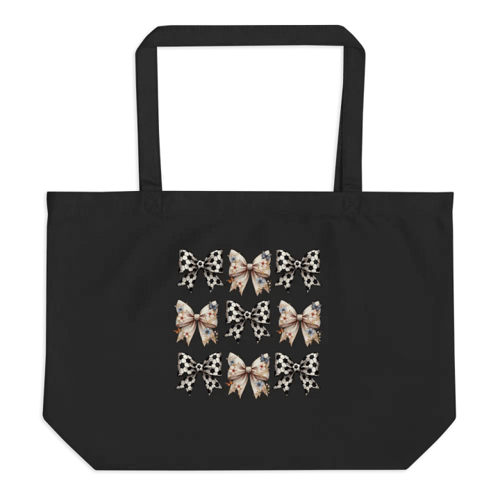 Spring Bows Soccer Chic Geometric and Floral Tote Bag product image (1)