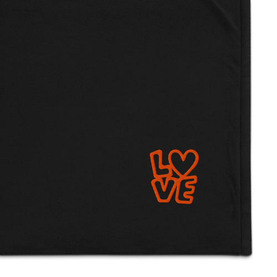 LOVE Embroidered Premium Sherpa Blanket product image (1)