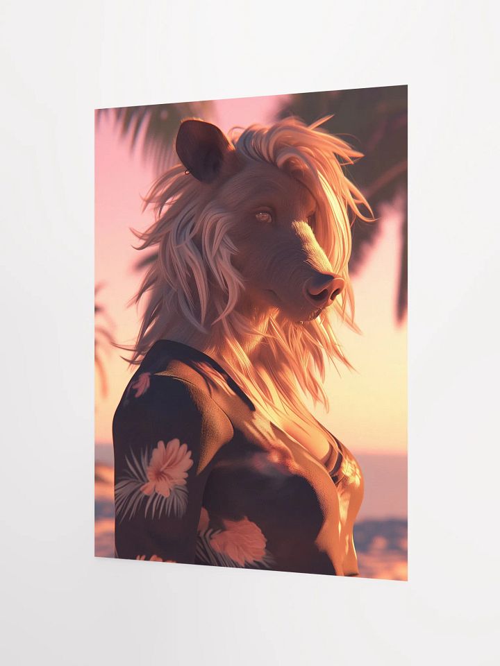 Tropical Boar Sunset Matte Poster product image (3)