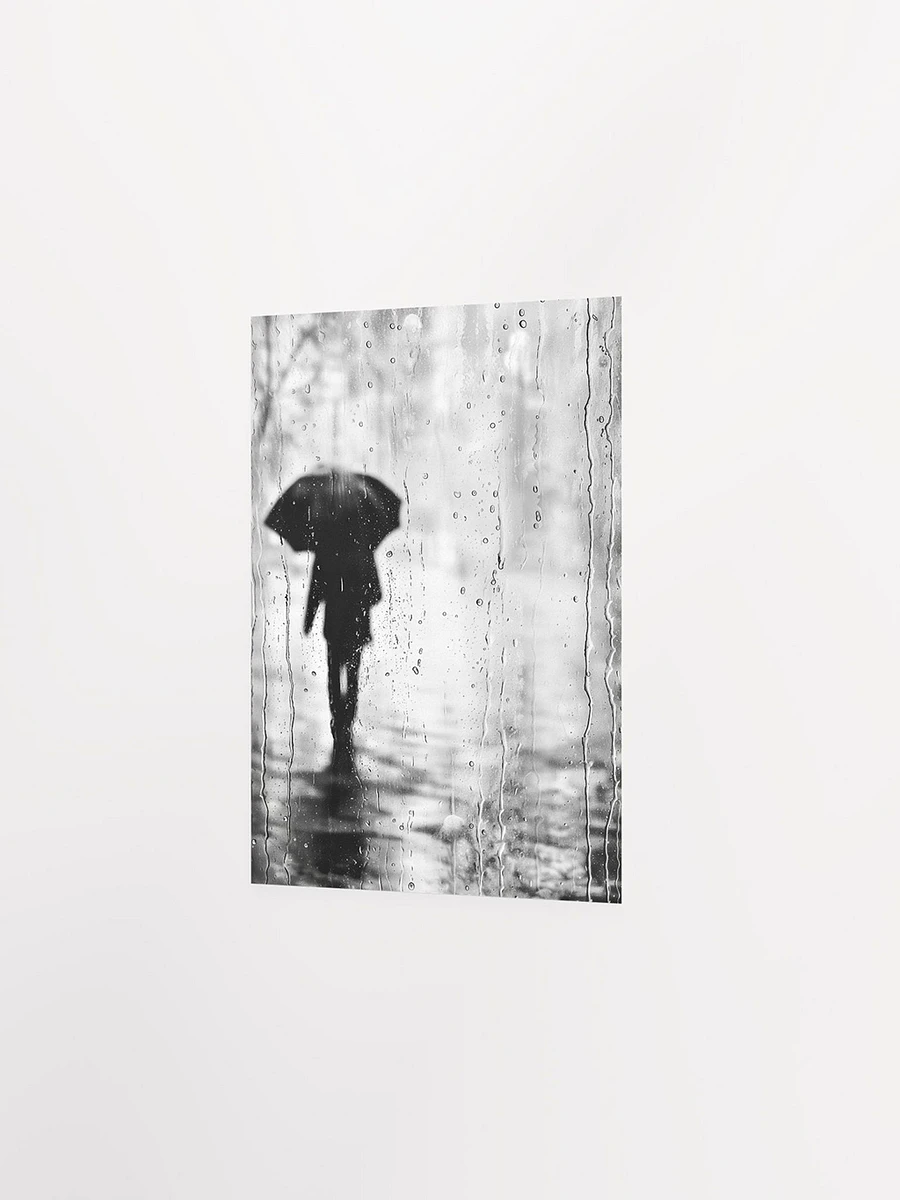 Monochrome Melody - Rainy Abstract Matte Poster product image (2)