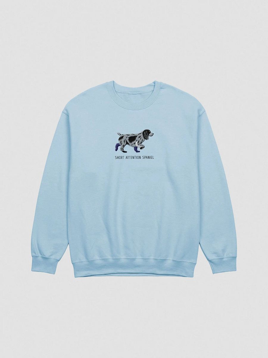 Short Attention Spaniel Sweatshirt (Embroidered) of a Cocker Spaniel(Blue Roan) product image (4)