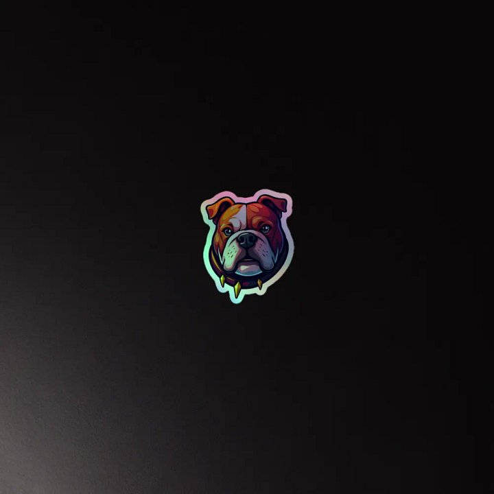 Bulldog Boss Holographic Sticker Sheet product image (4)