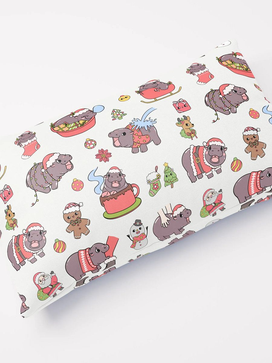 MOODENG'S WHITE CHRISTMAS PILLOW! product image (5)