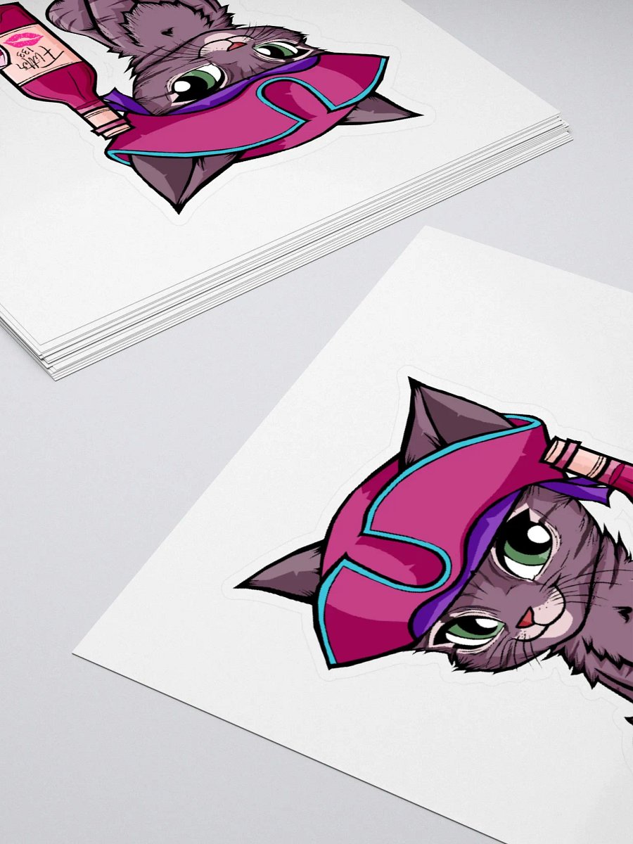 Purr-fect Pirate Cat Sticker product image (14)