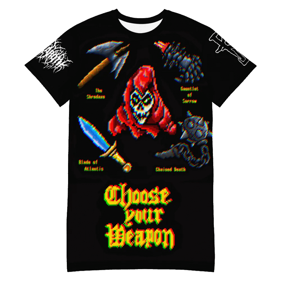 Choose Your Weapon Pixel-Art T-Shirt Dress product image (2)