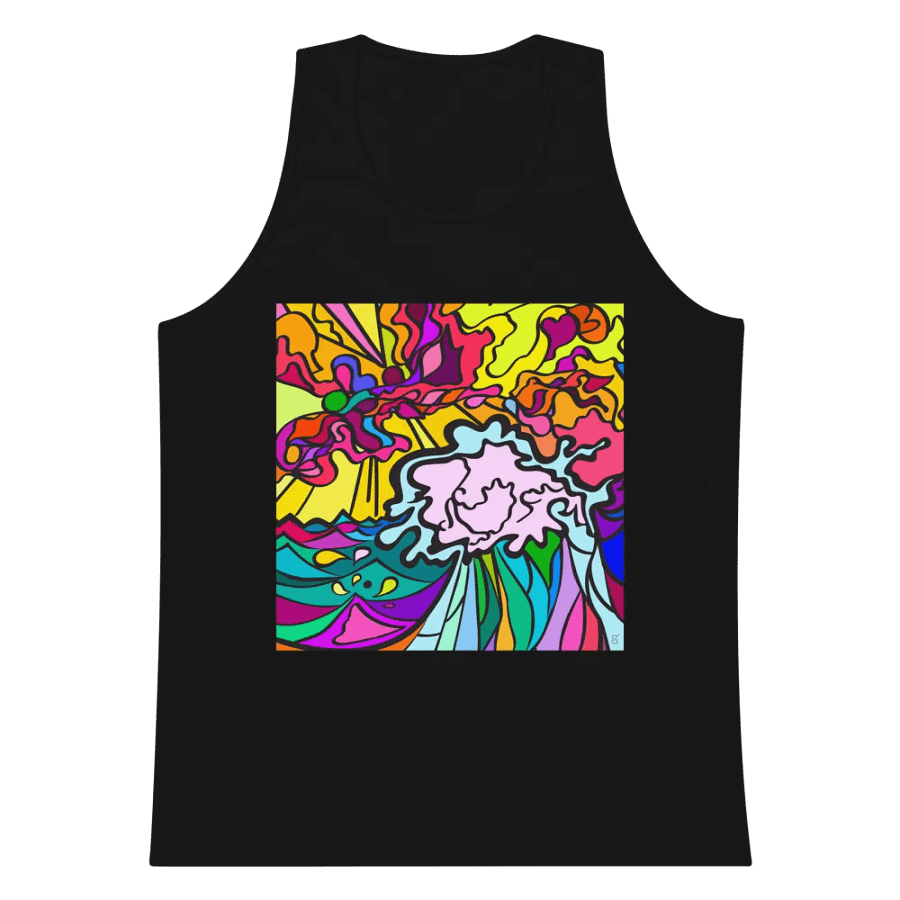 Vibrant Swirls Men's Tank Top - Wave at Sunset product image (12)
