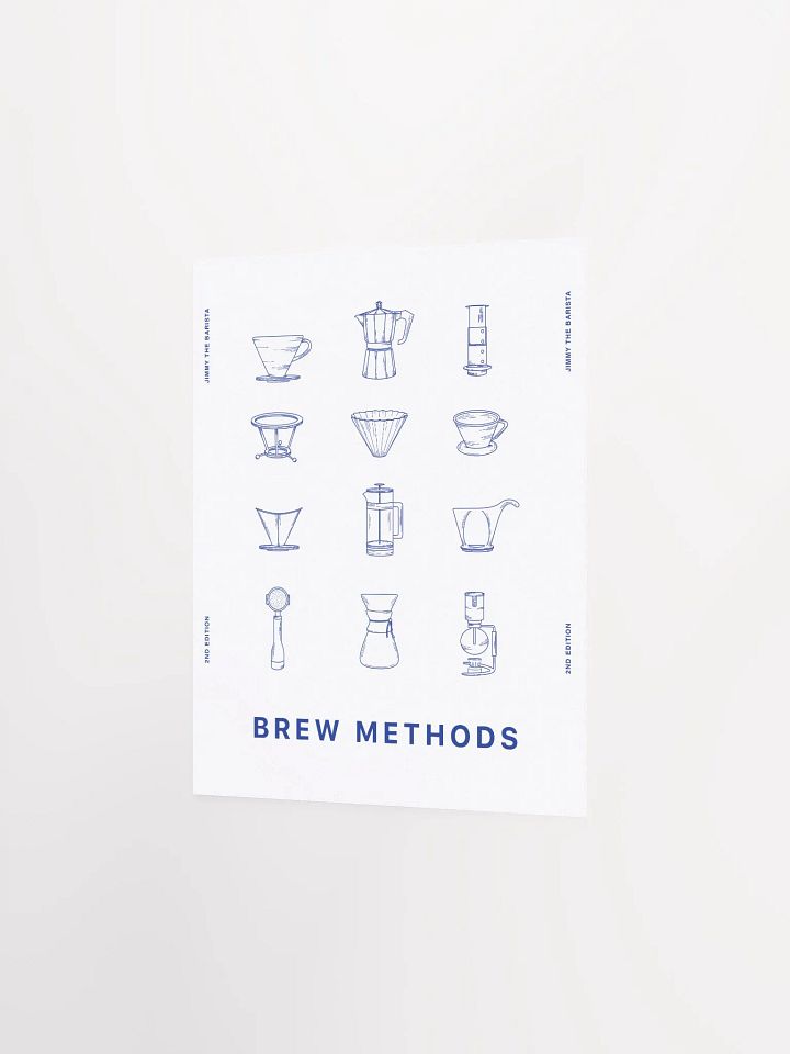 brew methods poster // v.02 (blue) [PRINT] product image (2)