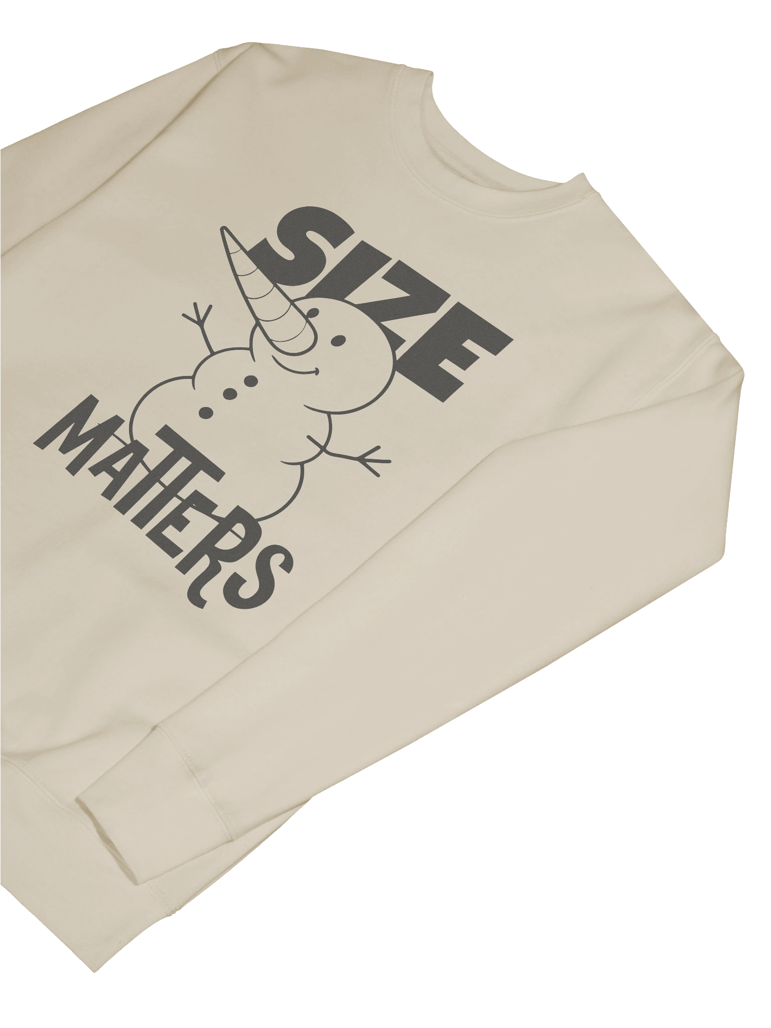 Funny Snowman "Size Matters" Pi Sweatshirt | Sarcastic Winter Crewneck product image (7)