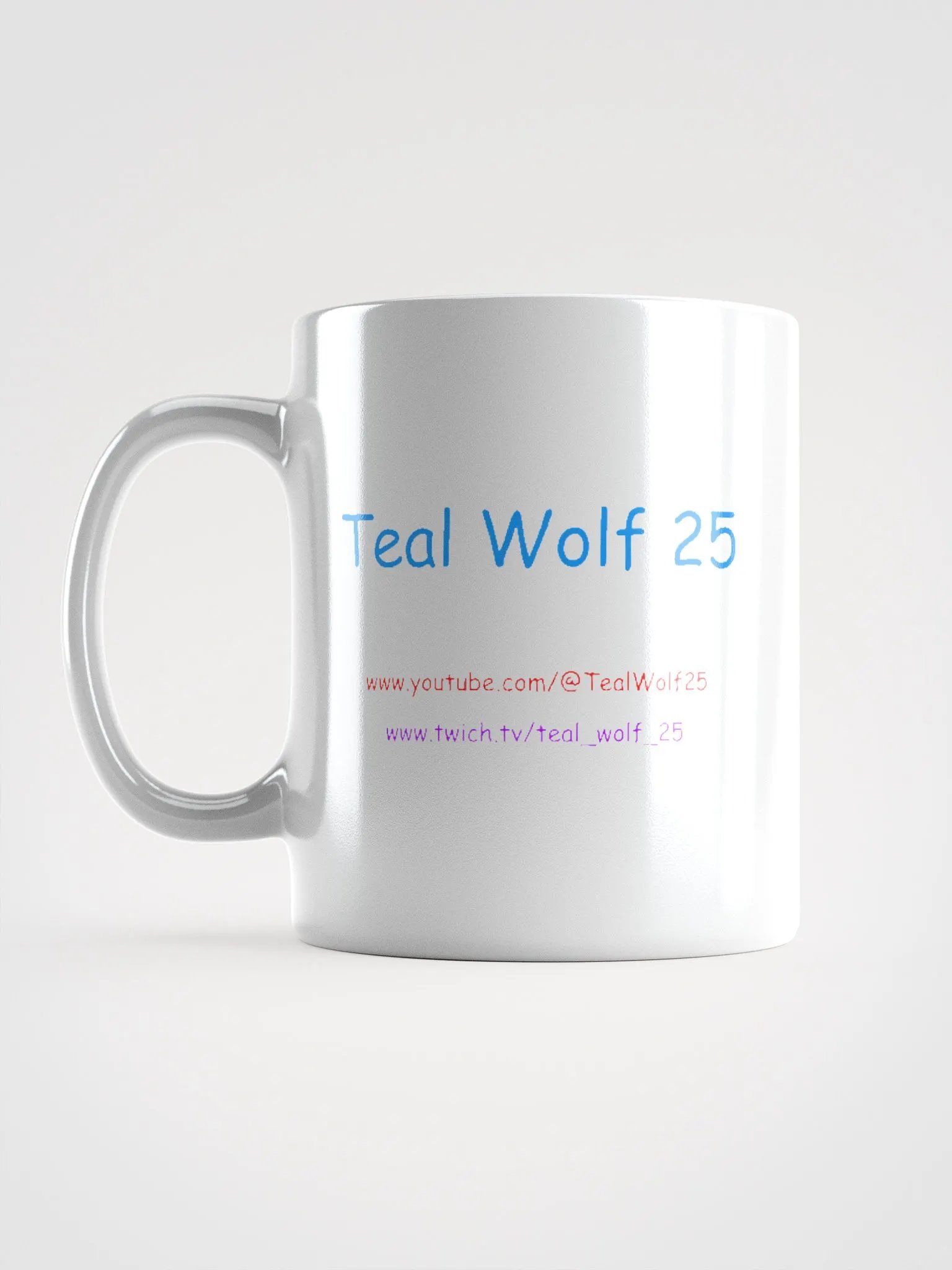 Teal Wolf White Glossy Mug product image (6)