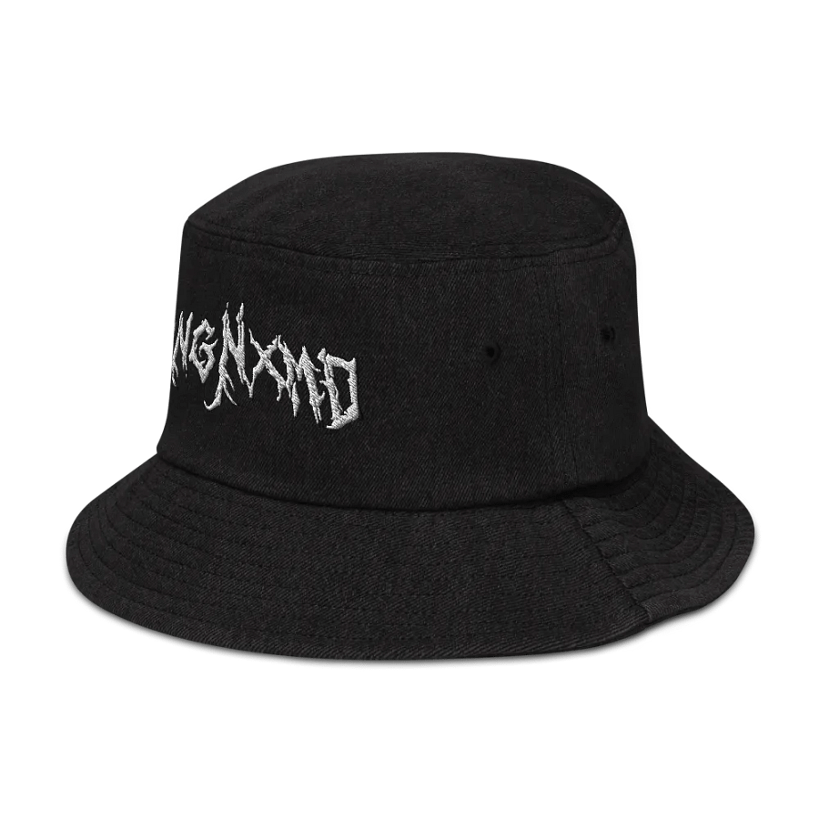 YvngNxmd White Script Black Denim Bucket Hat product image (3)