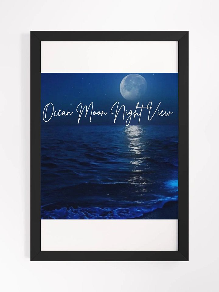 Wall Art Ocean Moon Night View Framed High-Quality Matte Poster (in) product image (1)