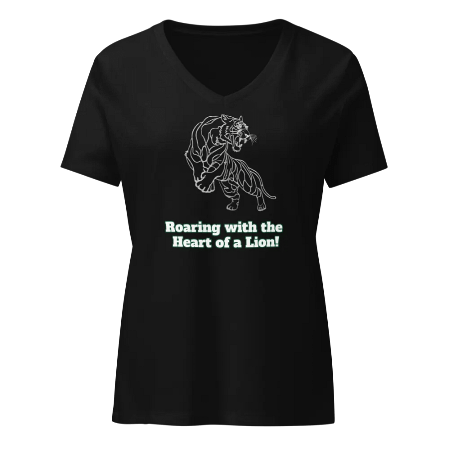 Heart of a Lion Graphic V-Neck Tee product image (5)