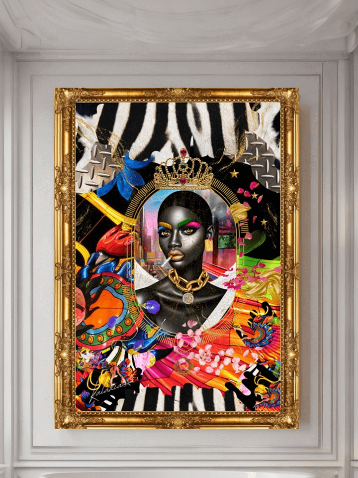 Kalaxia _Urban Wall Art_ Maximalist Bohemian Poster_ Marie Noir I _ Carbon & Stars product image (1)