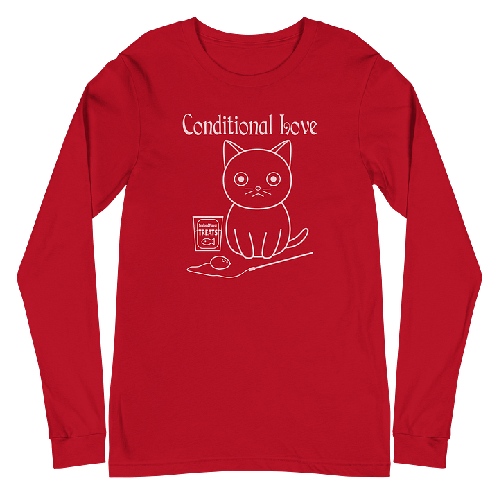 Conditional Love Unisex Long Sleeve Tee, White Print product image (2)