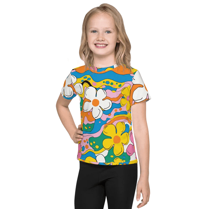 Retro Floral All-Over Print Kids T-Shirt product image (1)