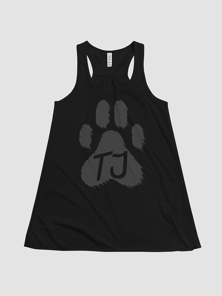 TJ Paw Women's Flowy Racerback Tank (black detail) product image (1)