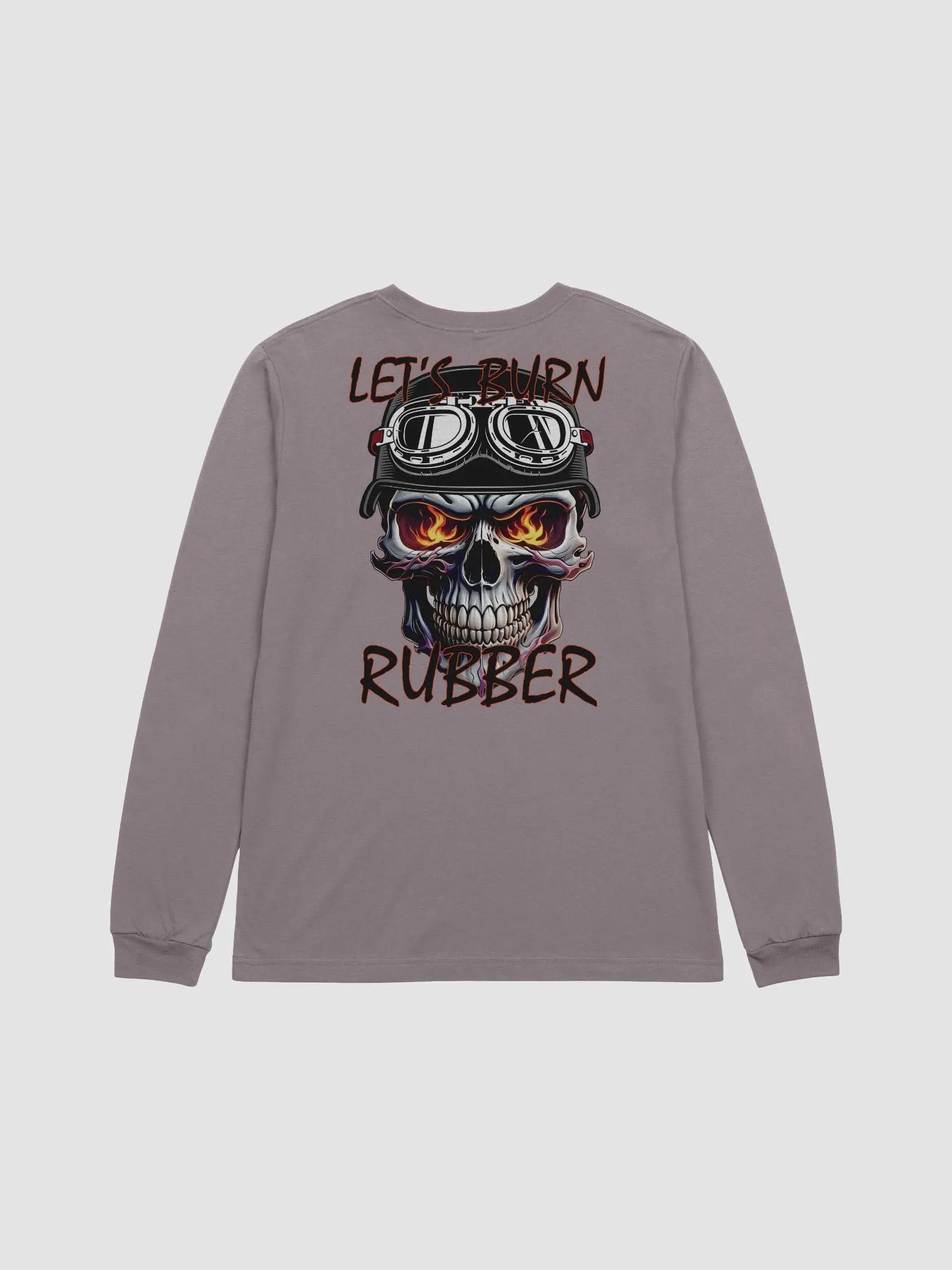 Fiery Rider Skull Long Sleeve Unisex Tee product image (9)