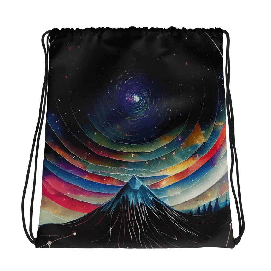 Cosmic Mountain Drawstring Adventure Bag product image (1)