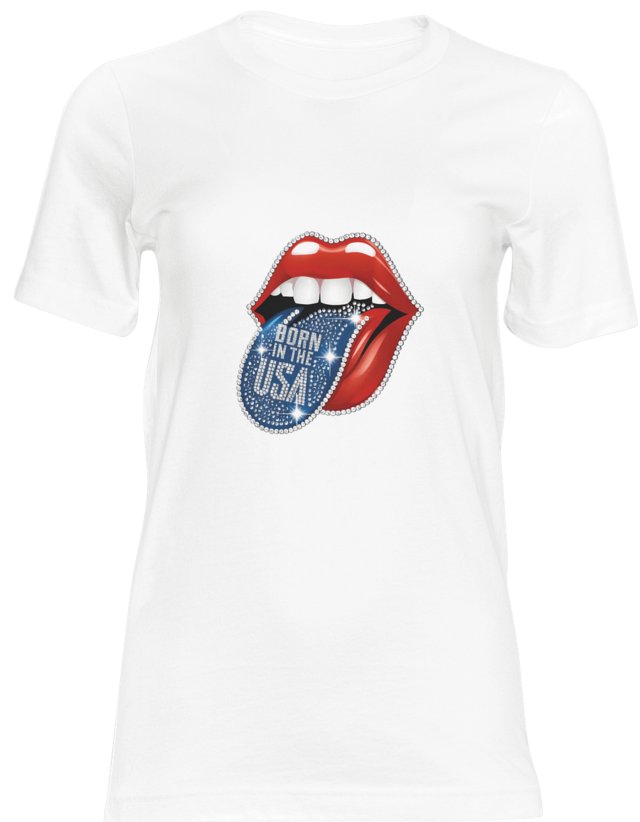 Born in the USA Patriotic Lips #9 Clipart product image (3)
