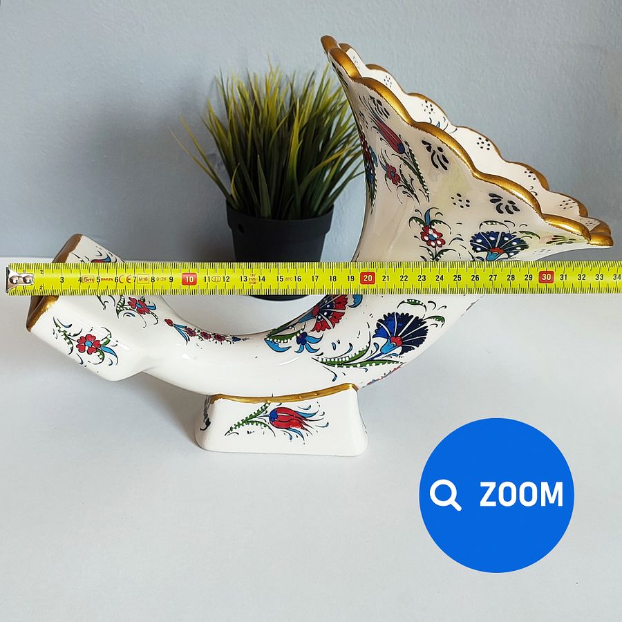 Handmade Ceramic Gramophone Speaker, Amplifier, Sound Bomb — handmade pottery product image (9)