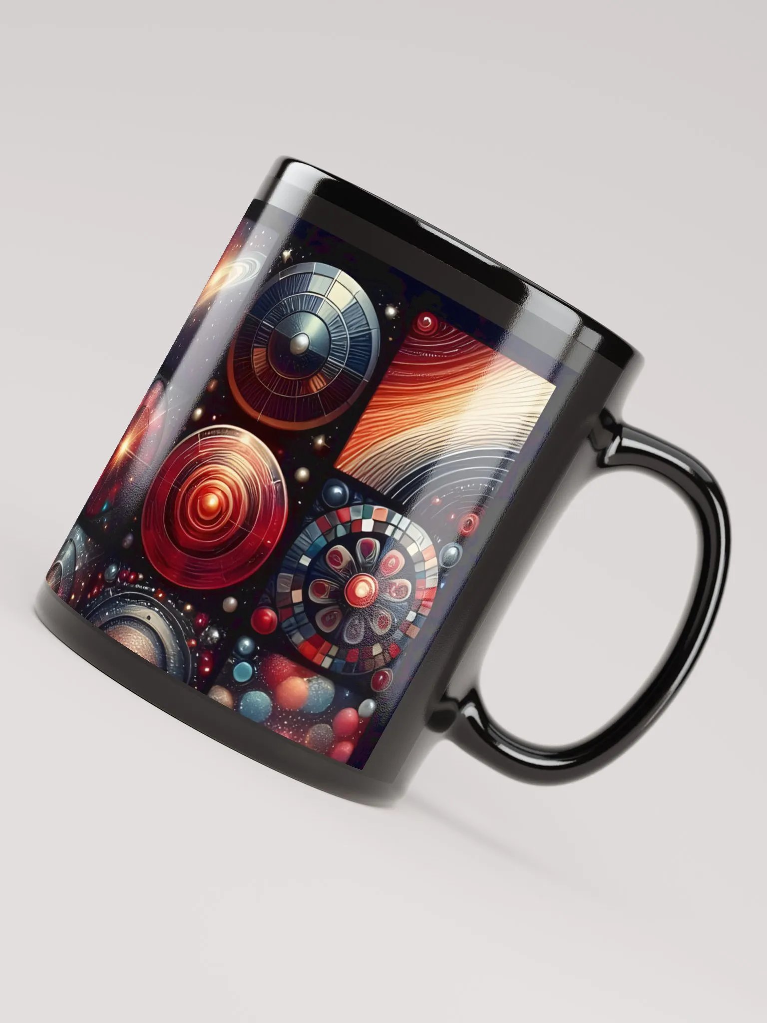Cosmic Patterns Black Glossy Mug product image (7)