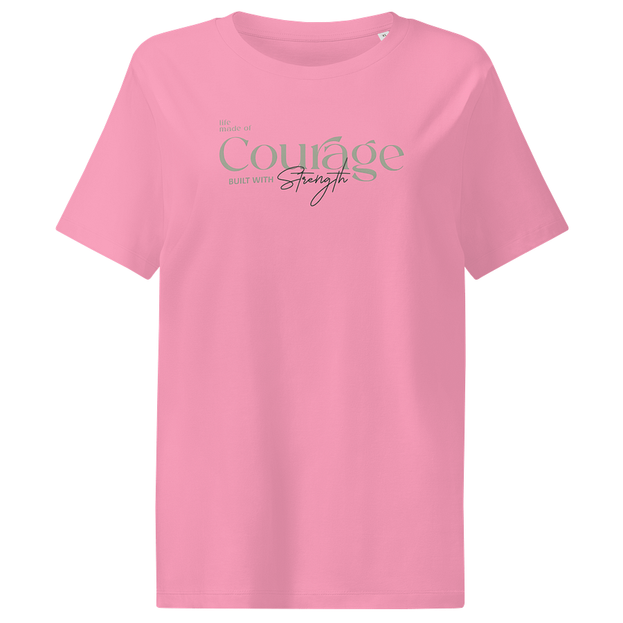 Women's Organic Ribbed Neck T-Shirt (Courage) Letter product image (1)