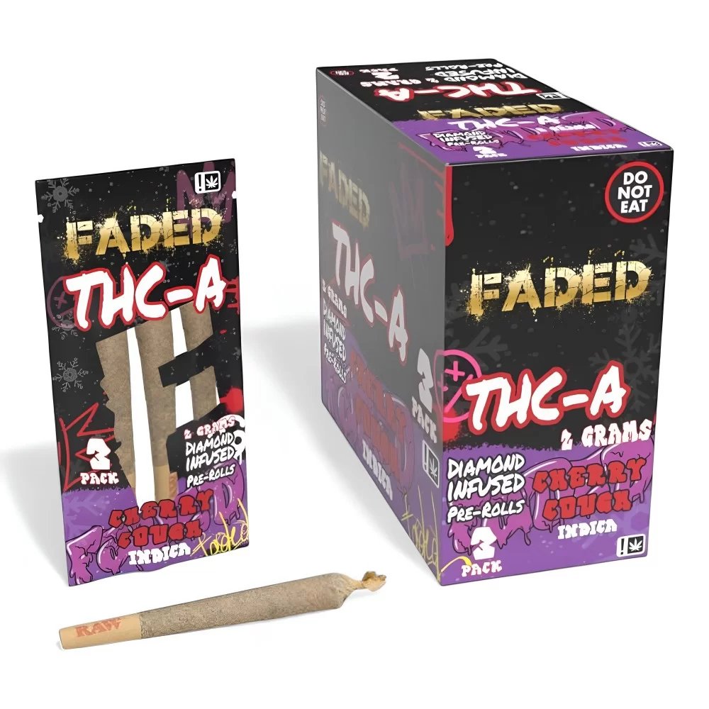 Faded THC-A Diamond Infused 2GM/ 3pk Pre-rolls - 10ct Display product image (1)