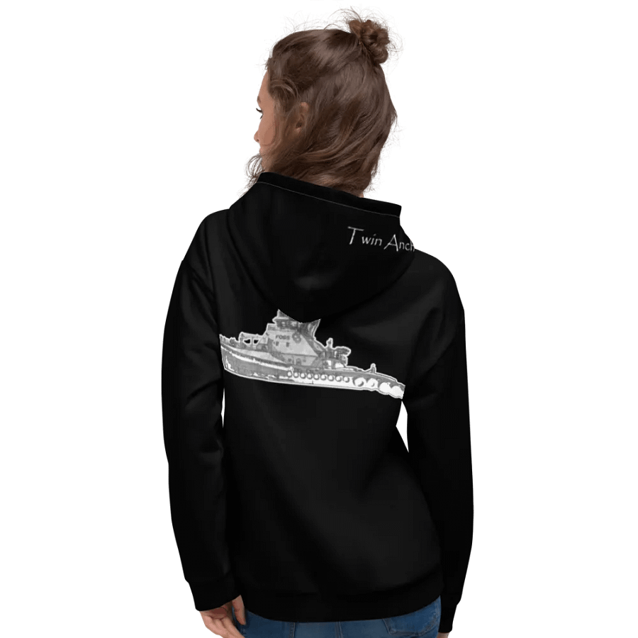 Black Foss tug Sketch Hoodie product image (6)