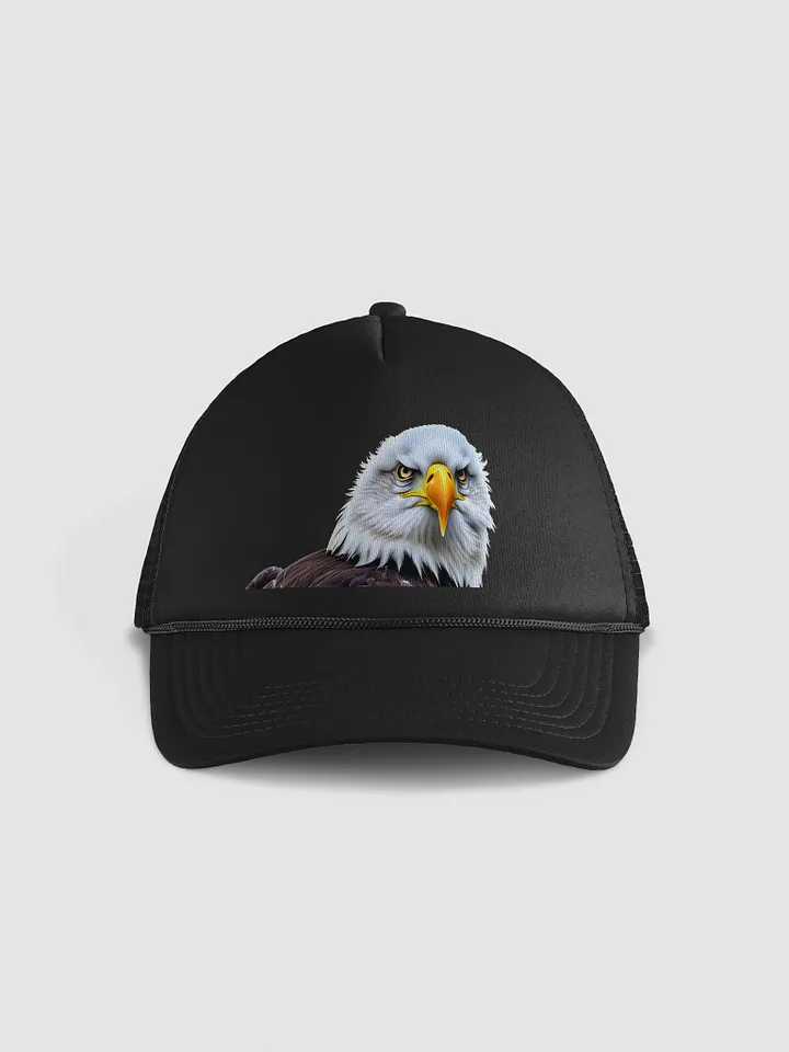 Rarefied Freedom: Valucap VC700 Trucker Hat with Majestic Leucistic Bald Eagle product image (4)