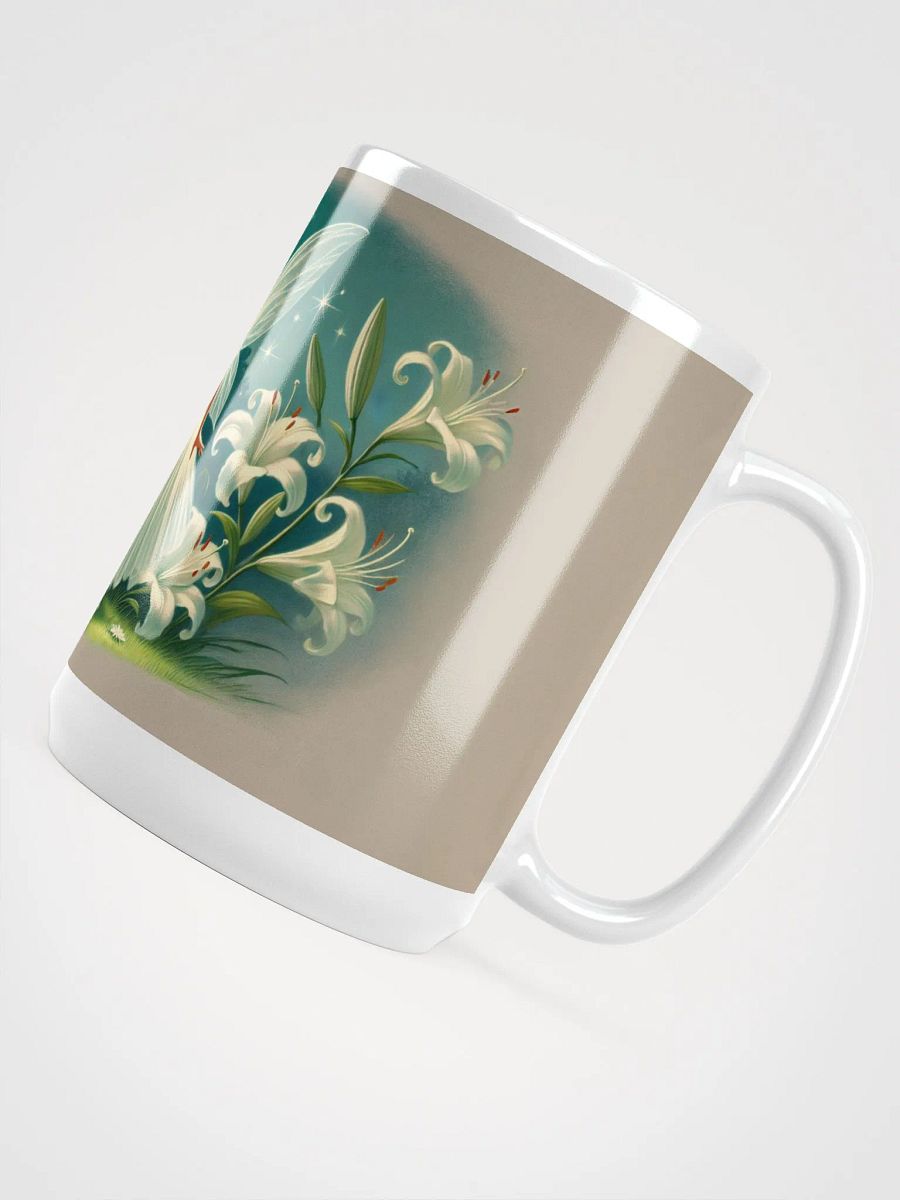 Enchanted Lily Fairy 15 oz White Glossy Mug product image (4)