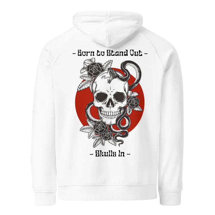 Eco-Friendly Skull & Snake Raglan Hoodie product image (1)