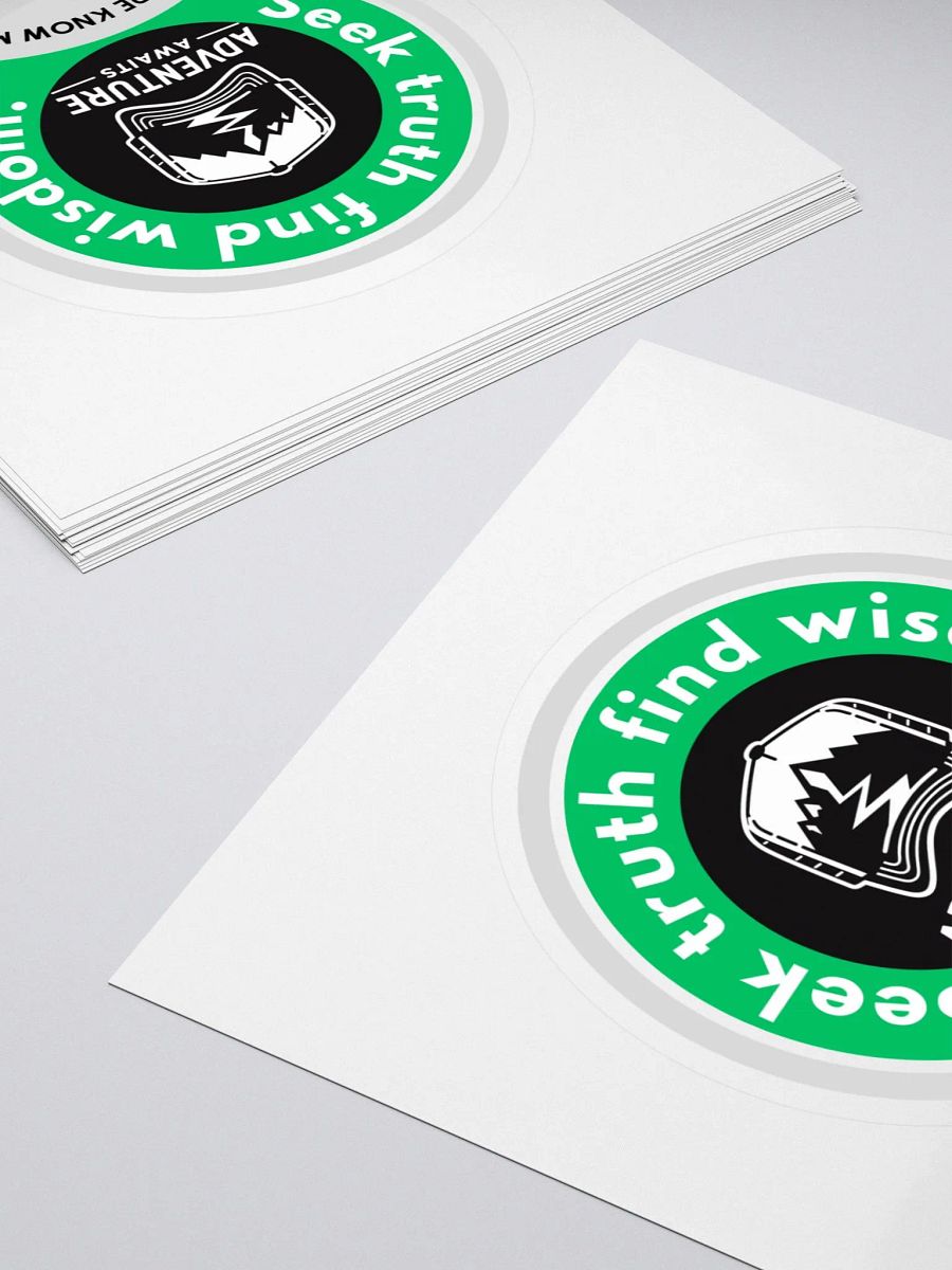 Adventure Awaits Kiss Cut Stickers Seek truth, find wisdom. product image (4)