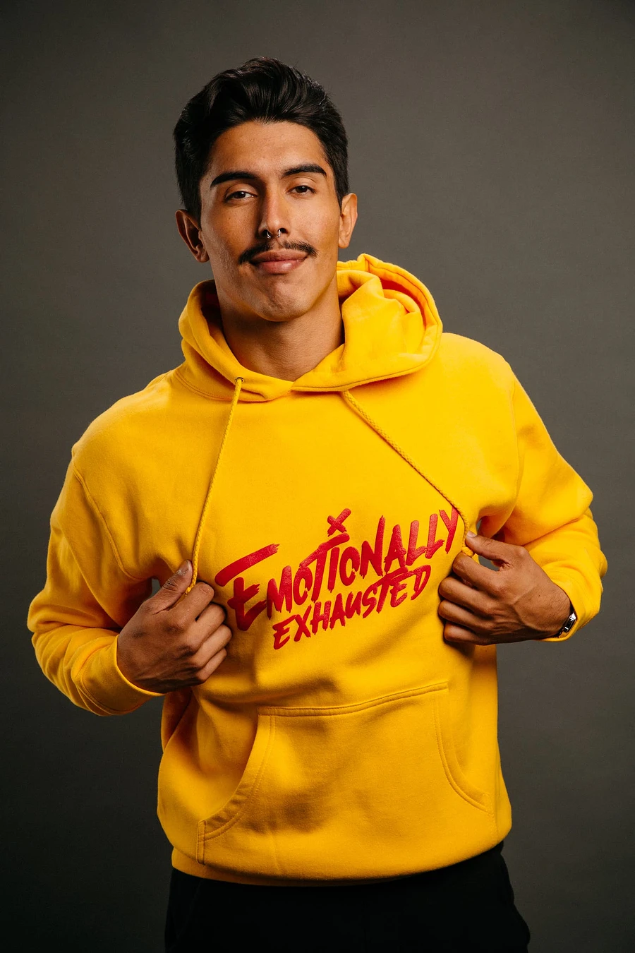 EMOTIONALLY EXHAUSTED HOODIE - GOLD product image (3)