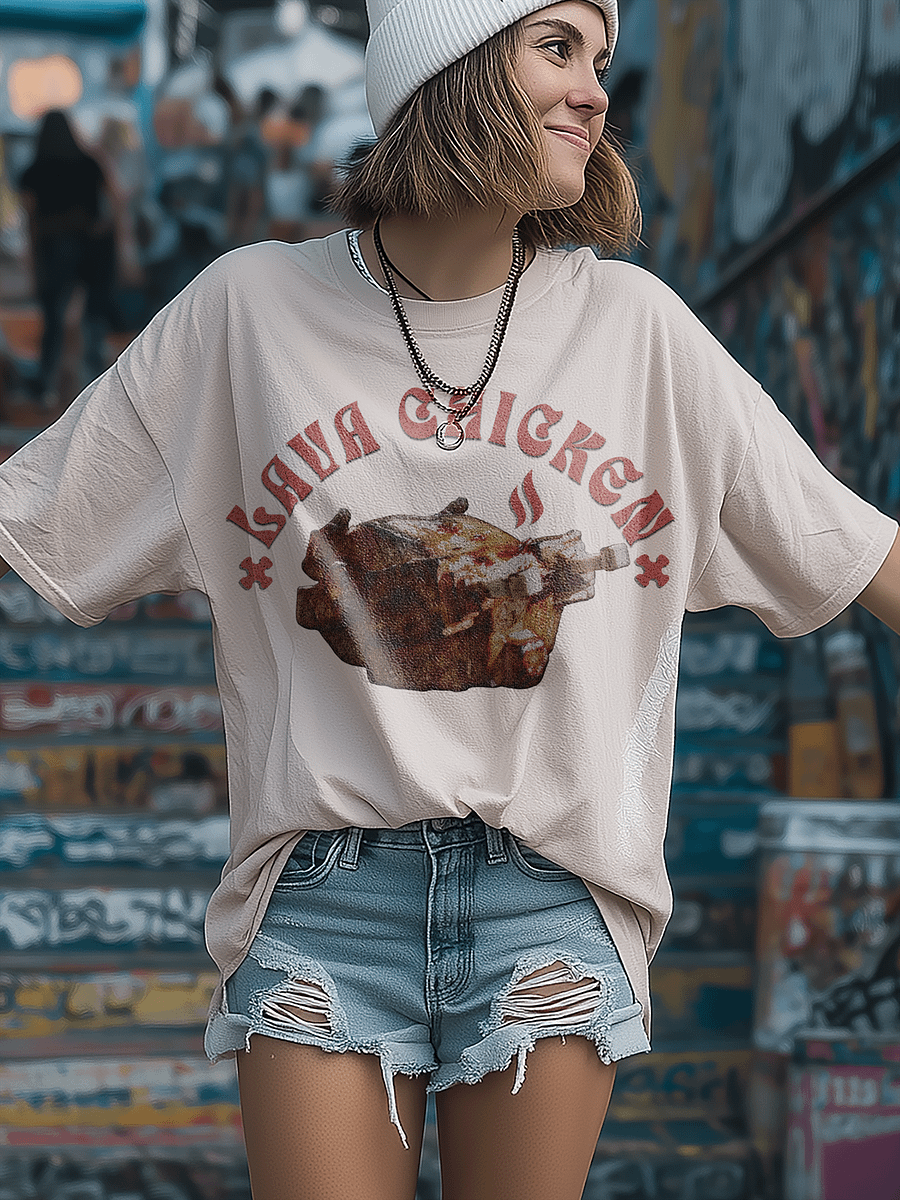 Steve Lava Chicken Shirt Funny Minecraft Tee product image (5)