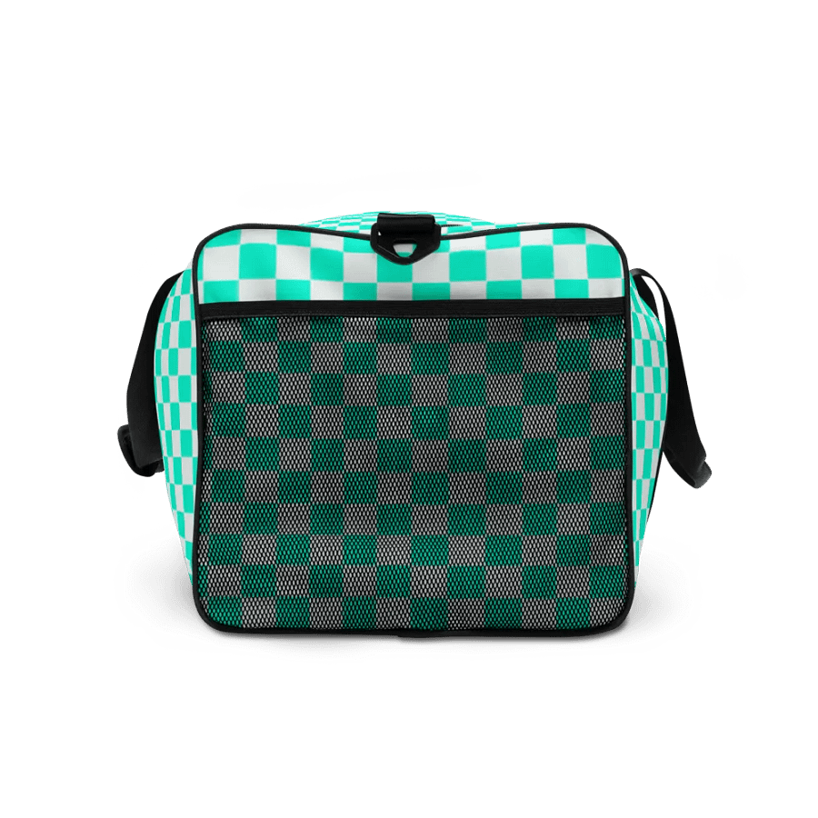 Checkered! Black and White Checkers Duffel Bag product image (5)